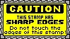 CAUTION: this stamp has SHARP EDGES. Do not touch the edges of this stamp!